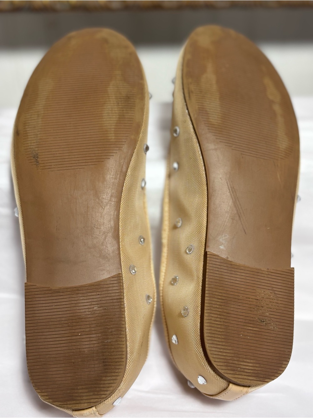 Nude ballet flats with gemstones - Picture 3 of 5